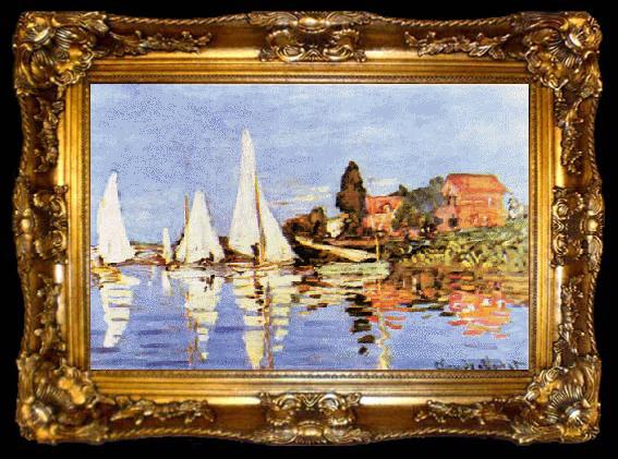 framed  Claude Monet Regatta at Argenteuil, ta009-2